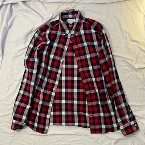 Plaid Shirt | Red/White, Extra Small, Gap